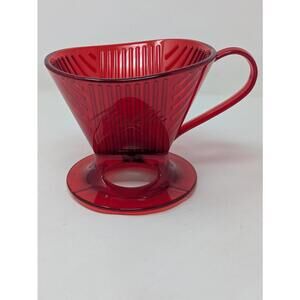 Melitta Signature Series 1 Cup Pour Over Coffee Brewer Tritan Red